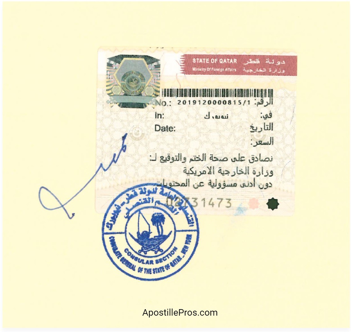 Qatar Document Legalization